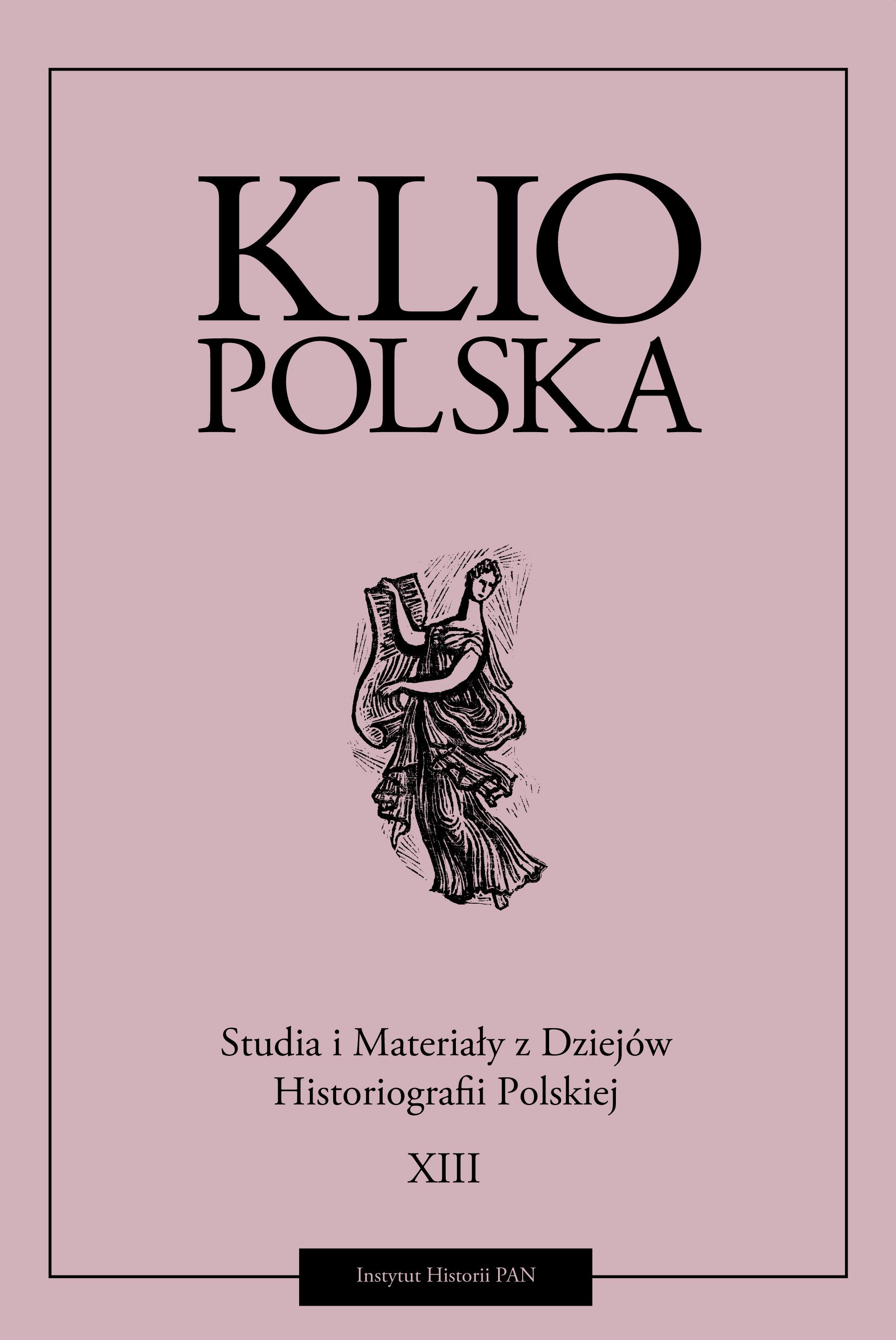 Okładka czasopisma "Klio Polska" Tom XIII